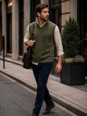 Roundtree & Yorke Olive Green Sweater Vest – Size XL (NWT)